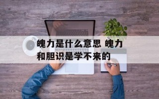 魄力是什么意思 魄力和胆识是学不来的